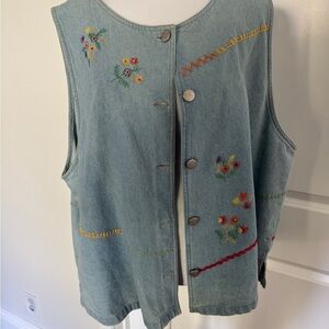 Vintage Susan Bristol embroidered vest